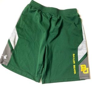 Under Armour basketball shorts xl BAYLOR University green yellow
